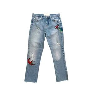 Gap Best Girlfriend Embroidered Jeans Size 24